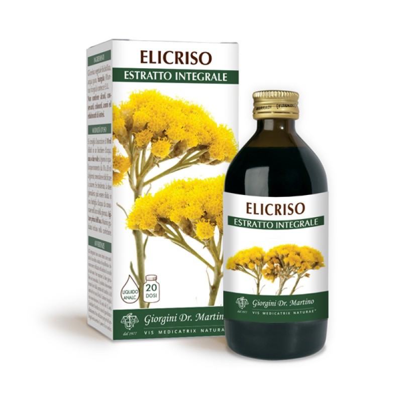 ELICRISO ESTRATTO INTEGRALE 200 ml Liquido analcoolico - Dr. Giorgini