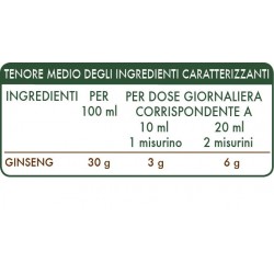 GINSENG ESTRATTO INTEGRALE 200 ml  Liquido analcoolico - Dr. Giorgini