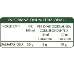 SALSAPARIGLIA ESTRATTO INTEGRALE 200 ml Liquido analcoolico - Dr. Giorgini