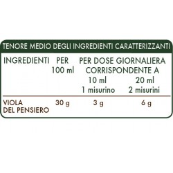 VIOLA DEL PENSIERO ESTRATTO INTEGRALE 200 ml Liquido analcoolico - Dr. Giorgini