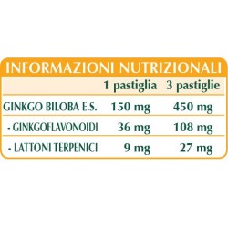 GINKGO BILOBA ESTRATTO TITOLATO 60 pastiglie (30 g) - Dr. Giorgini