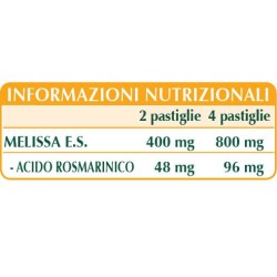 MELISSA ESTRATTO TITOLATO 60 pastiglie (30 g) - Dr. Giorgini