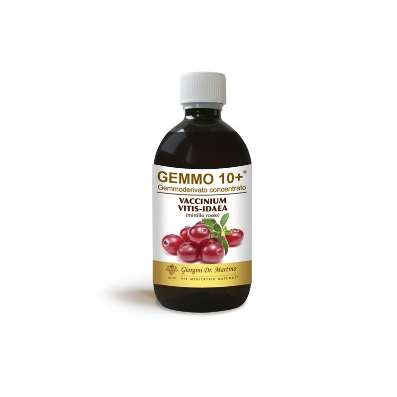 GEMMO 10+ Mirtillo Rosso 500 ml Liquido analcoolico - Dr. Giorgini